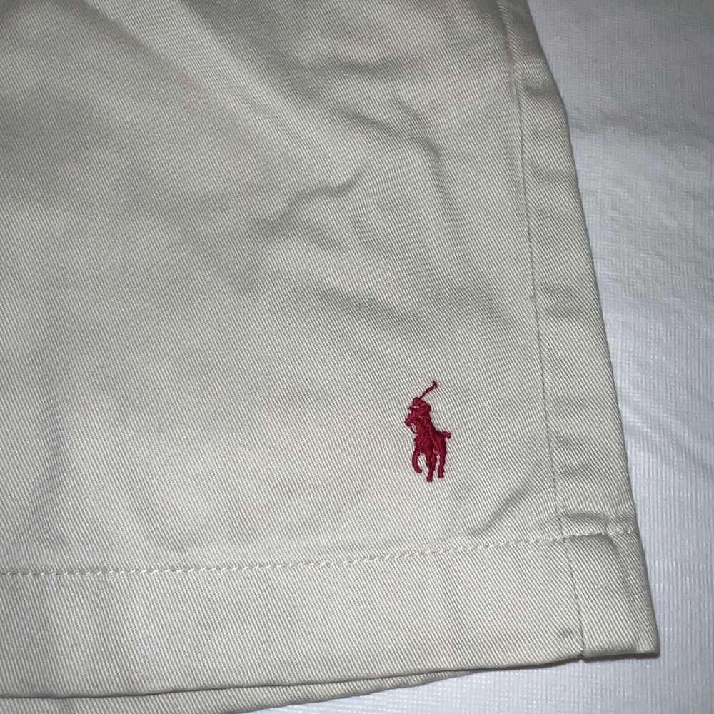 Vintage Y2K Ralph Lauren Sport Chino Sport Shorts EUC Ultra High Waist Khaki - Picture 2 of 8